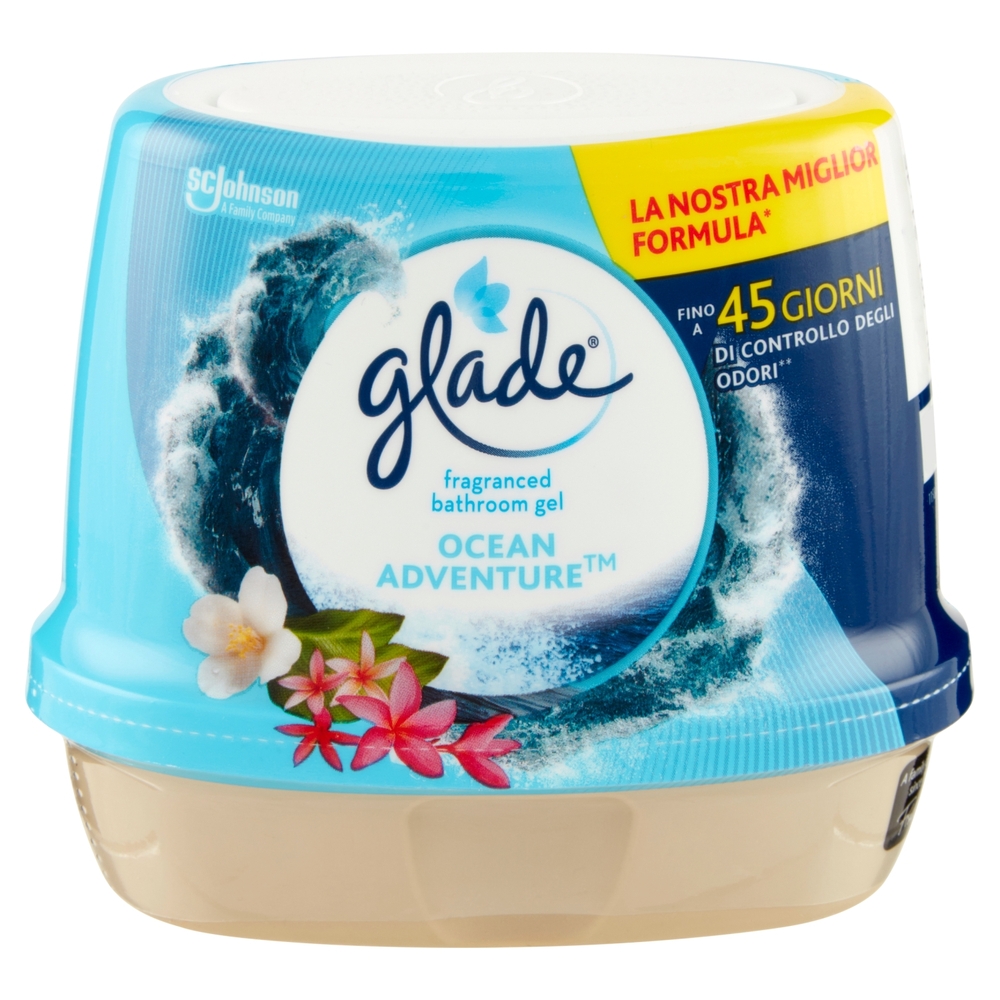 Glade Gel Bagno, Profumatore per Ambienti, Fragranza Ocean Adventure 180g
